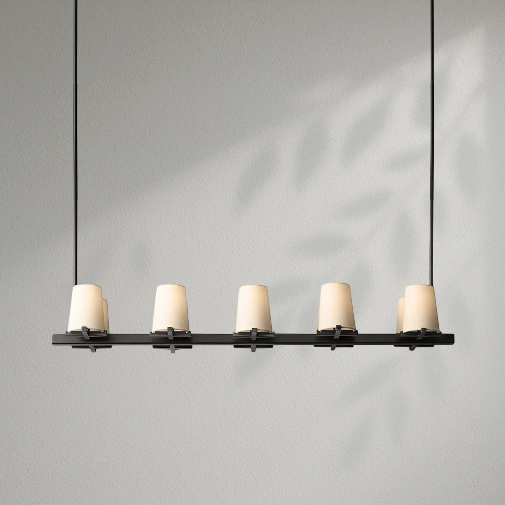 Pauillec Fabric Shade Linear Chandelier