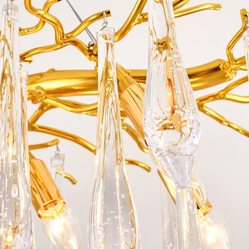 Luster Gaze Veridian Branch Crystal Chandelier - Background Shot