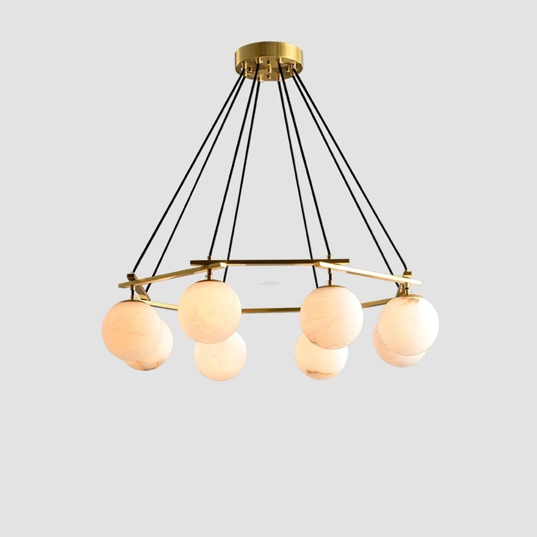 Miira Alabaster Chandelier with 3/6/8 heads