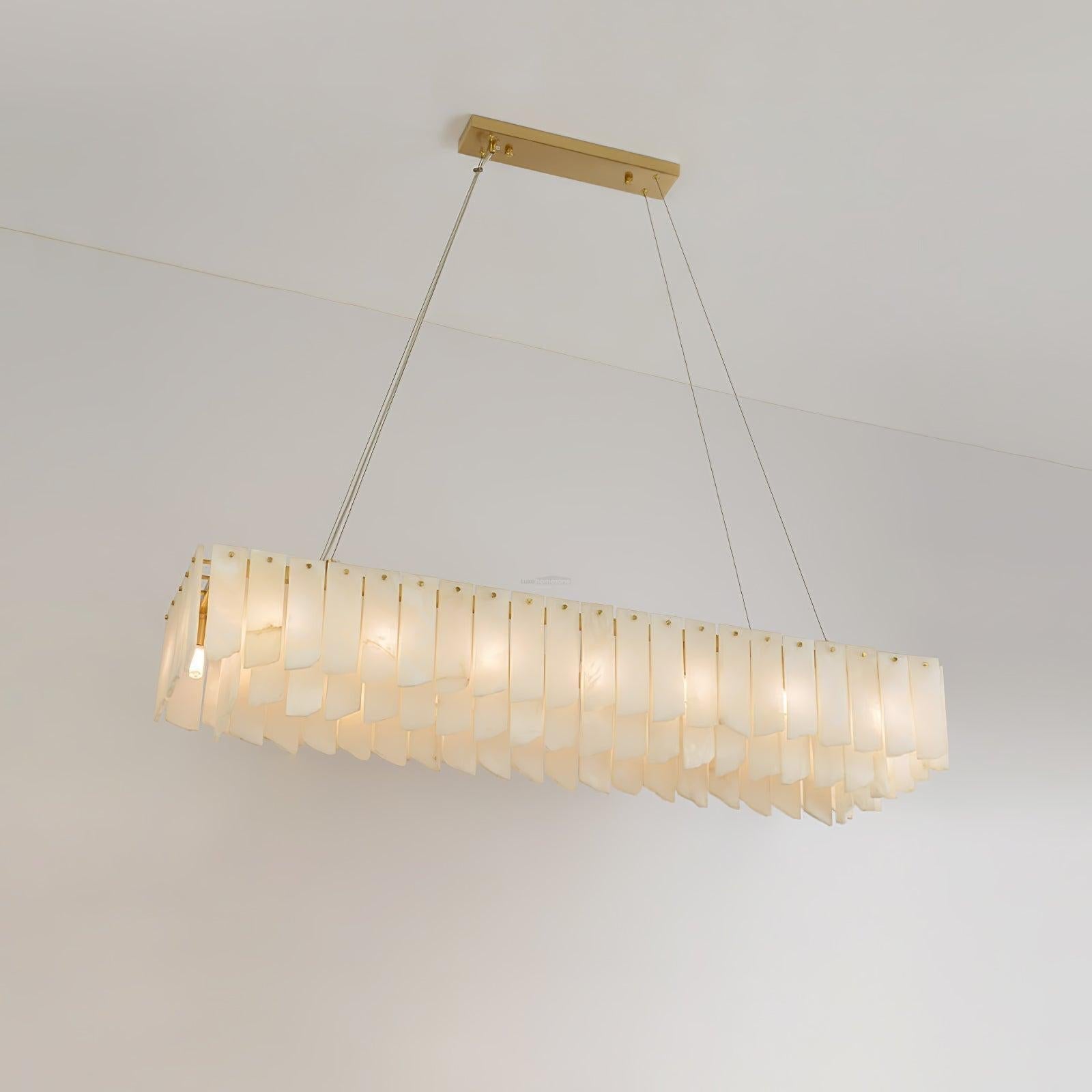 Alabaster Cascade Tiered Chandelier 27.6