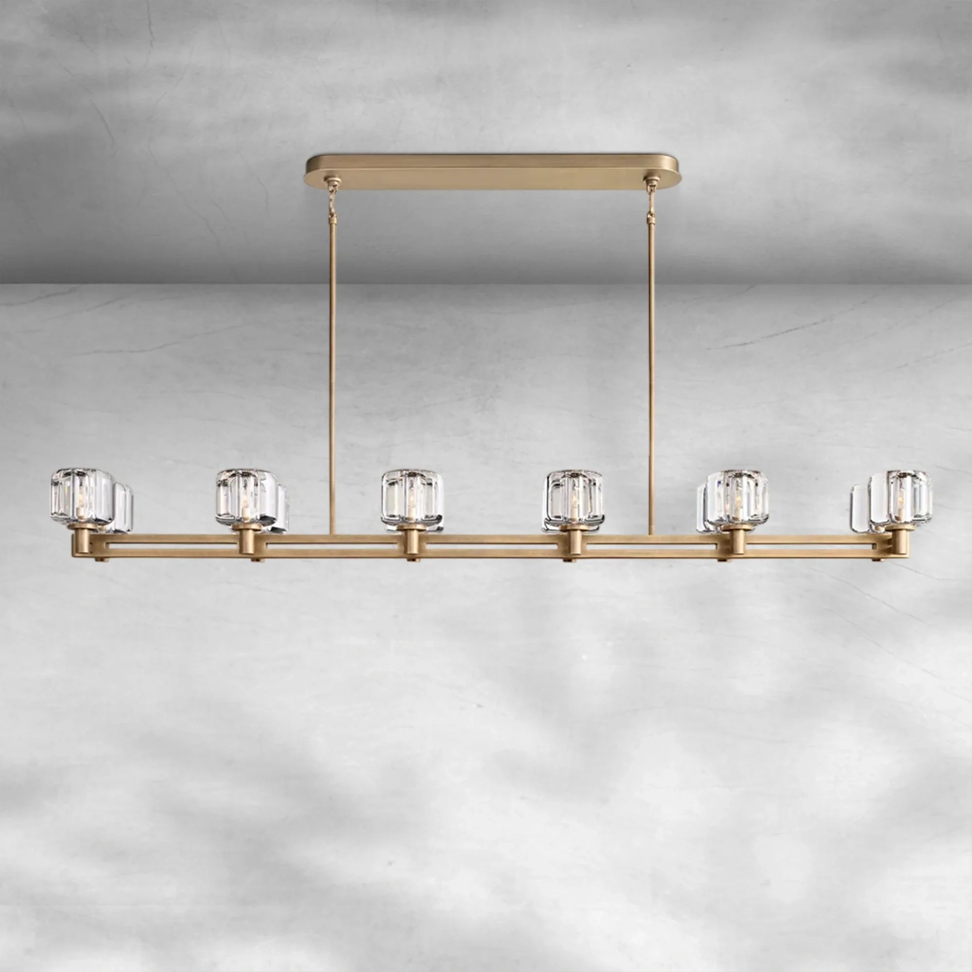 Delume Double Linear Chandelier 54"72"