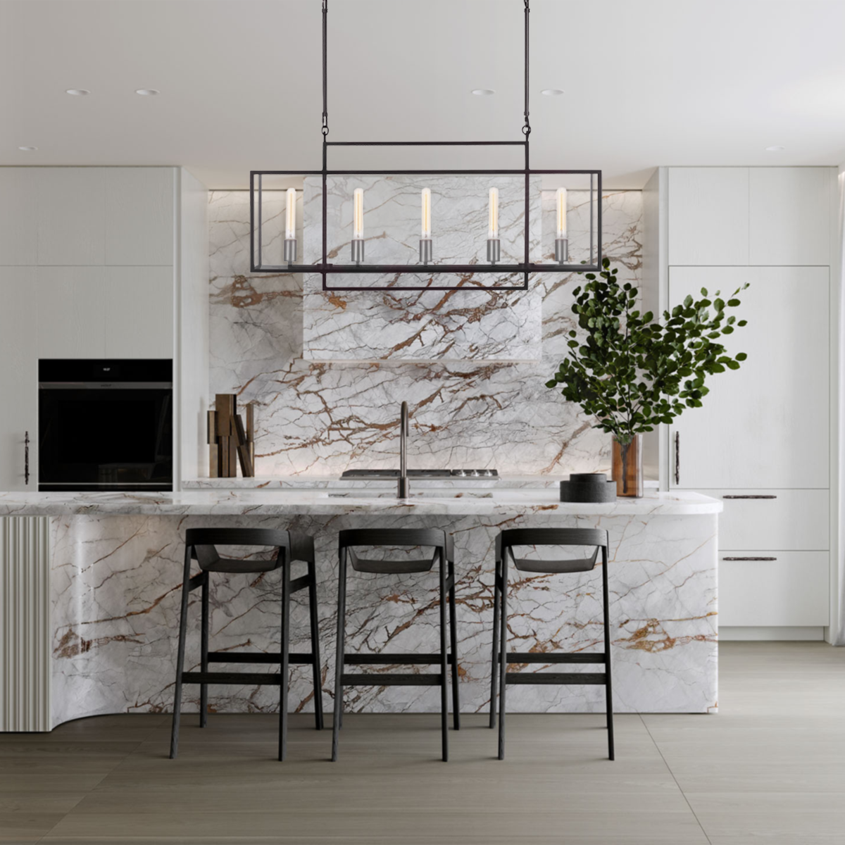 Bekel Linear Glass Chandelier
