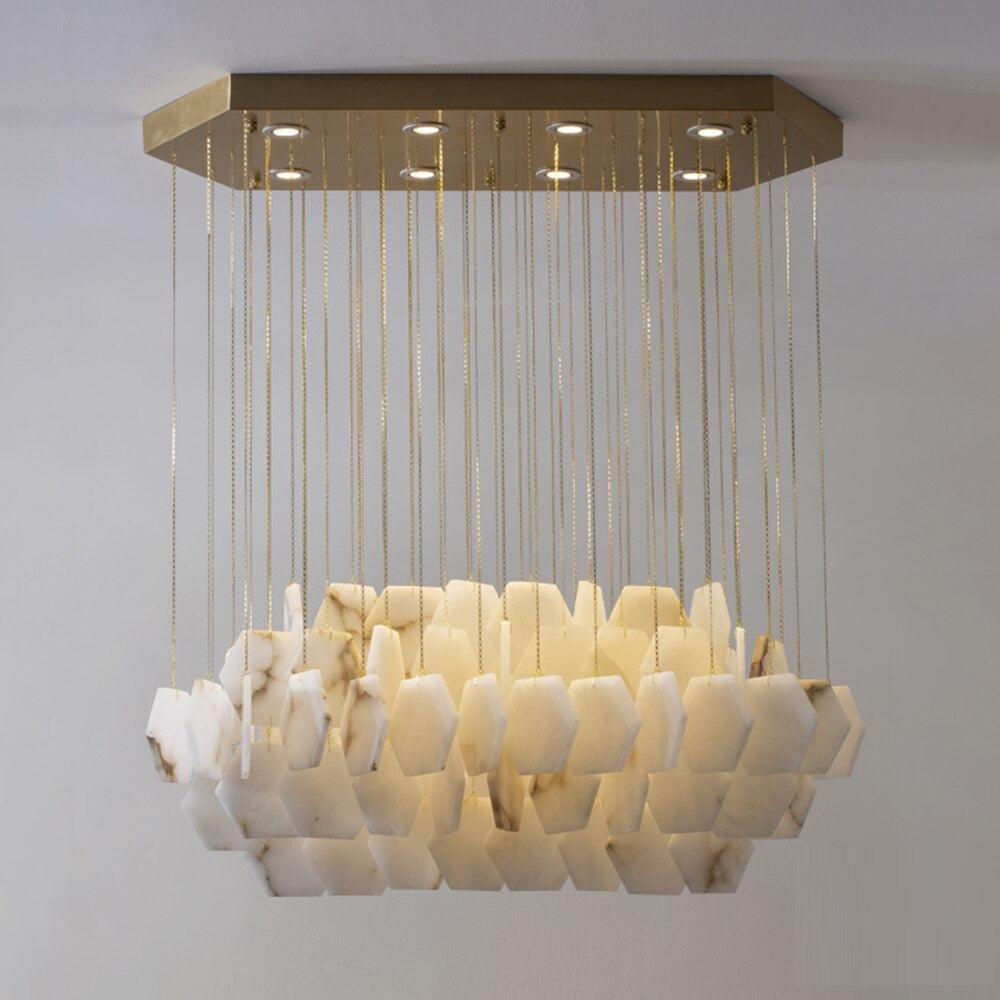 Luster Gaze Alabaster Bloom Sculptural Chandelier - Background Shot