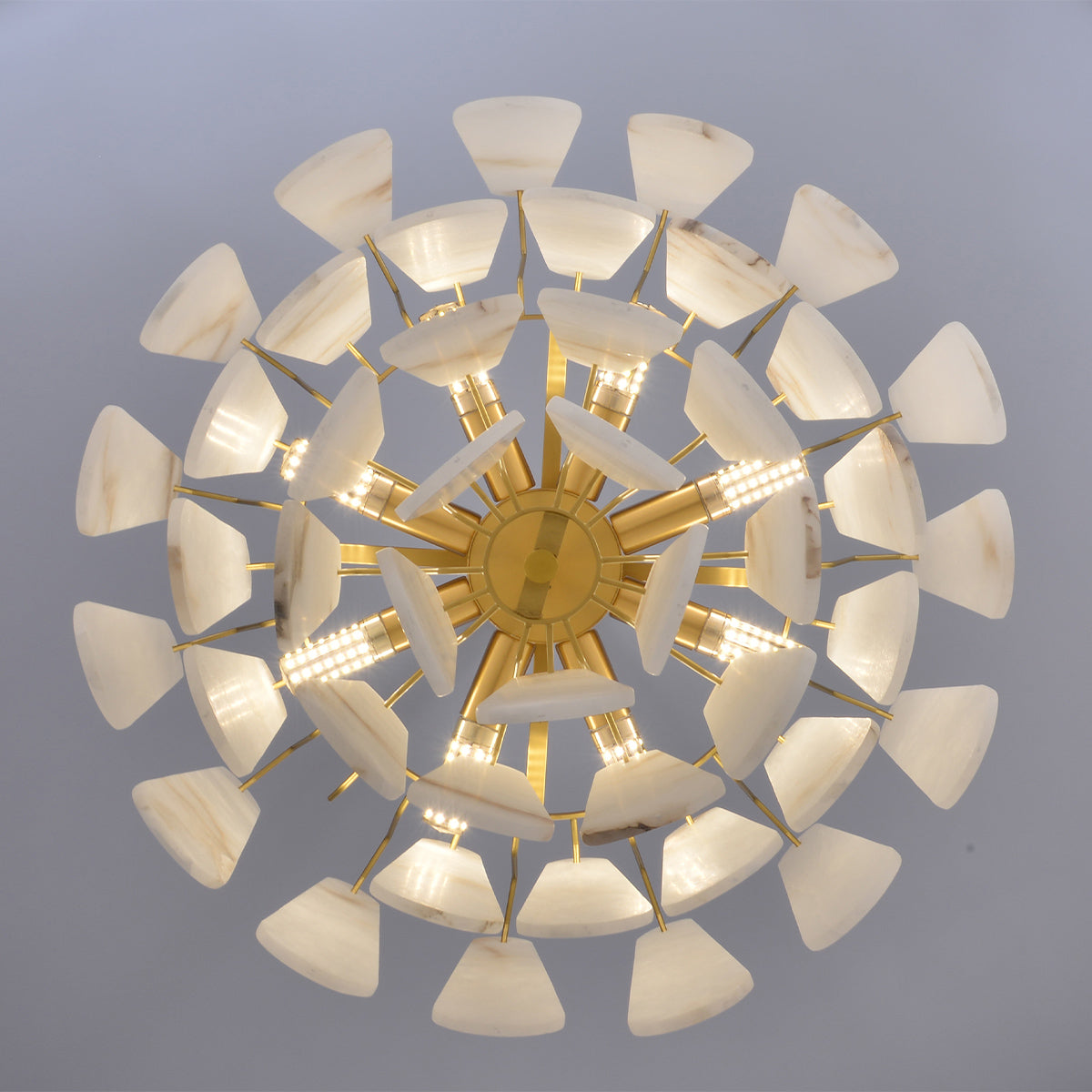 Multi-layered Snowflake Gypsum Chandelier