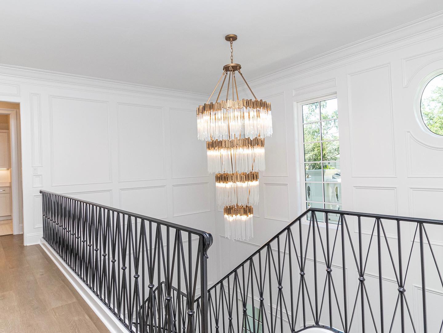 Large Elegant Multi-layers Glam Glass Chandelier for High-ceiling Staircase/Entryway/Living/meeting Room