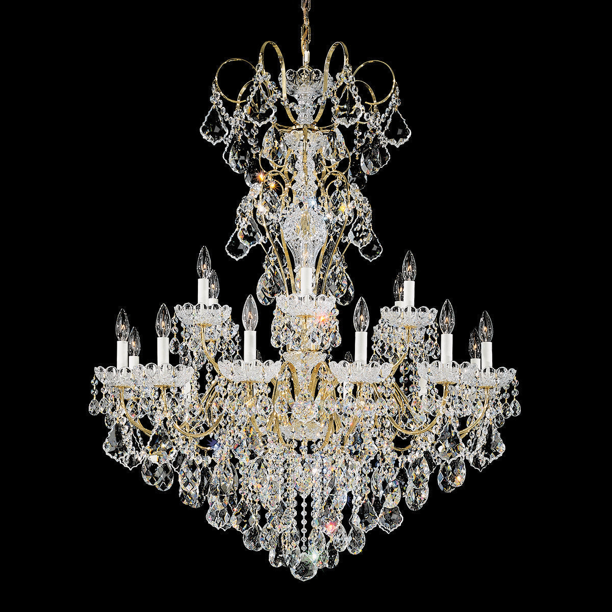 Luster Gaze Grand Fleur-de-Lys Chandelier 36" - Background Shot