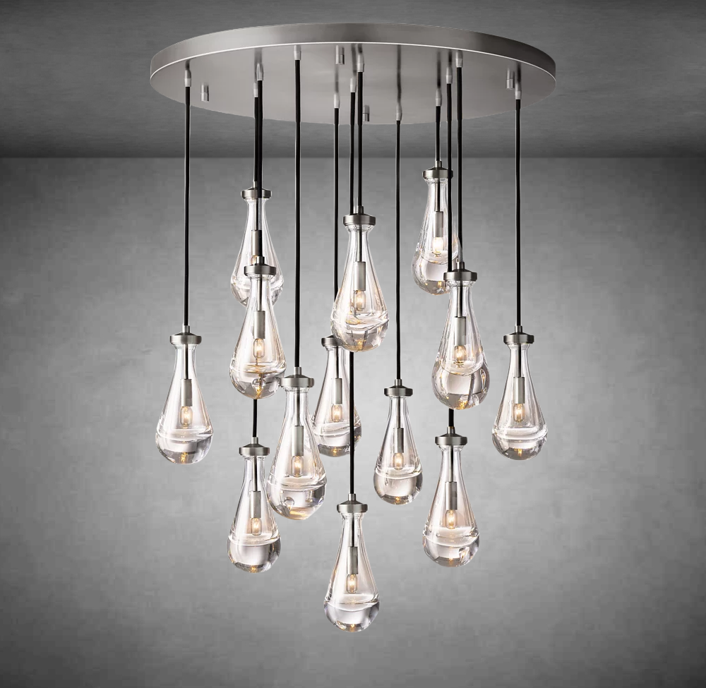 Raindrop Round Modern Chandelier Light