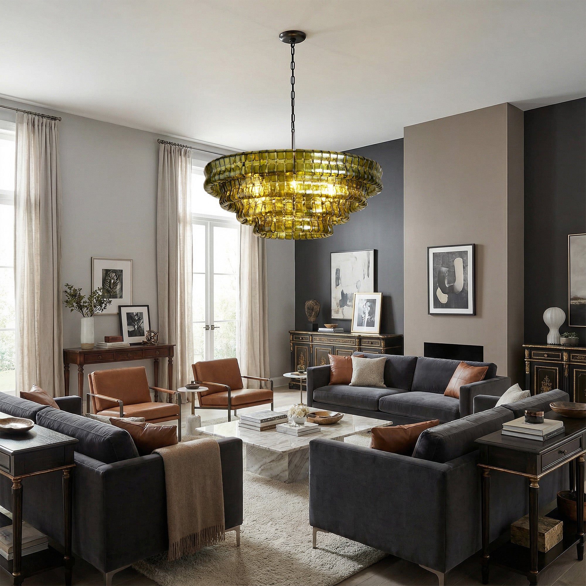Ghiaccio Round Chandelier