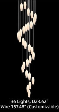 Elegant Flower Chandelier For Foyer/ Staircase