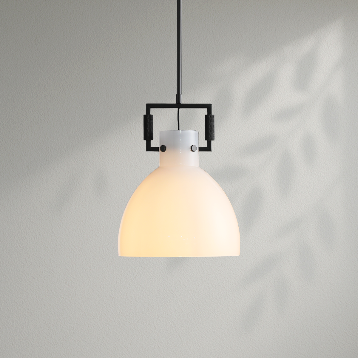 Machinis Milk Glass Cloche Pendant