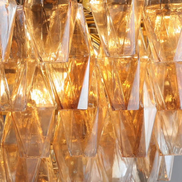 Chiaran Glass Tiered Round Chandelier