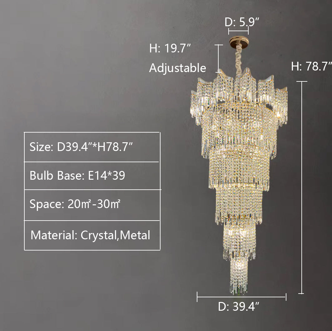 Luster Gaze Grand Opulence Multi-tiered Crystal Chandelier - Background Shot