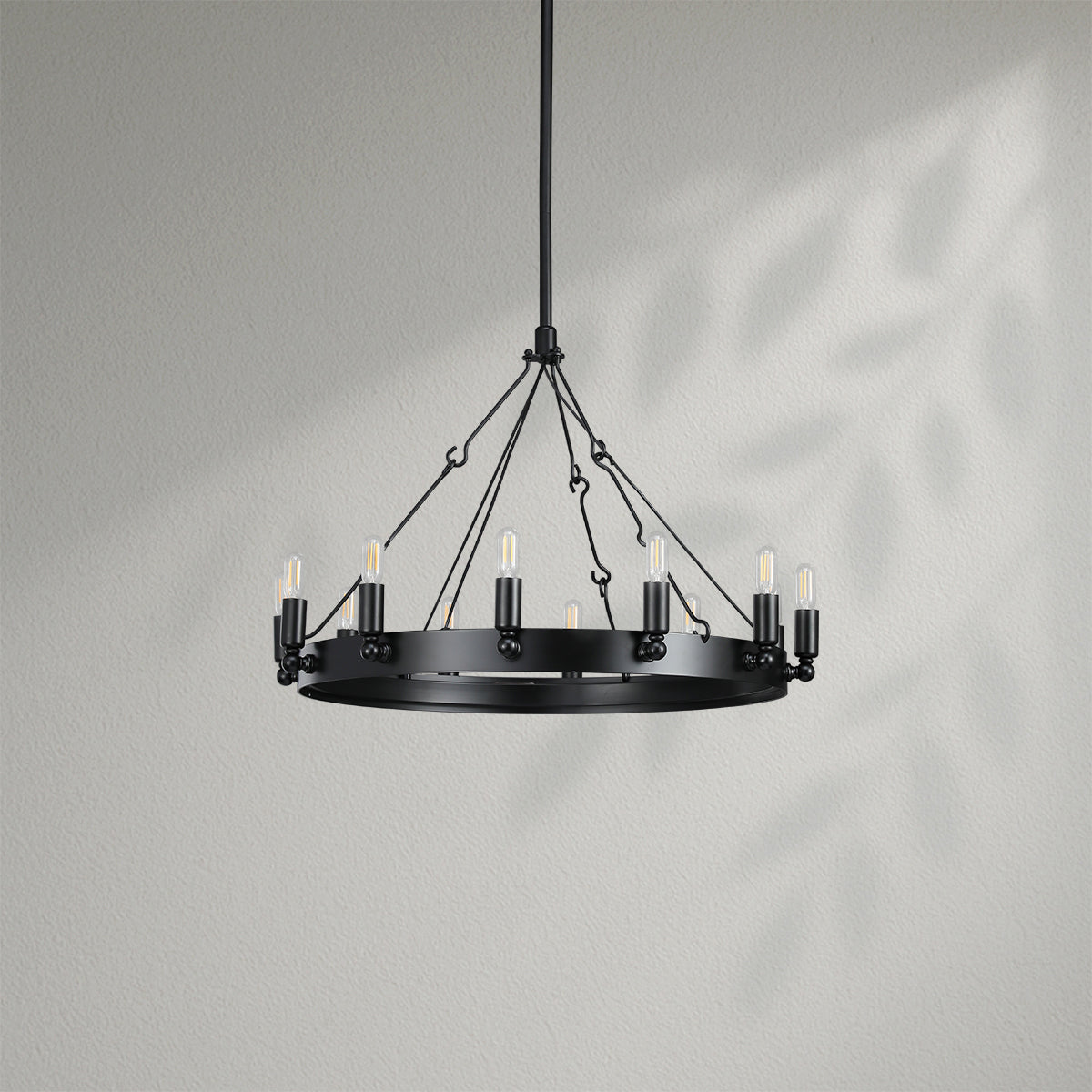 Camins Vintage Filament Round Chandelier