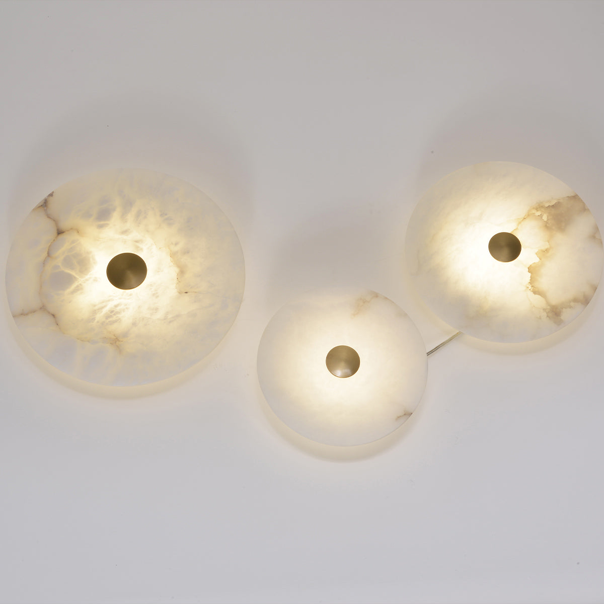 Round Alabaster Wall Sconce