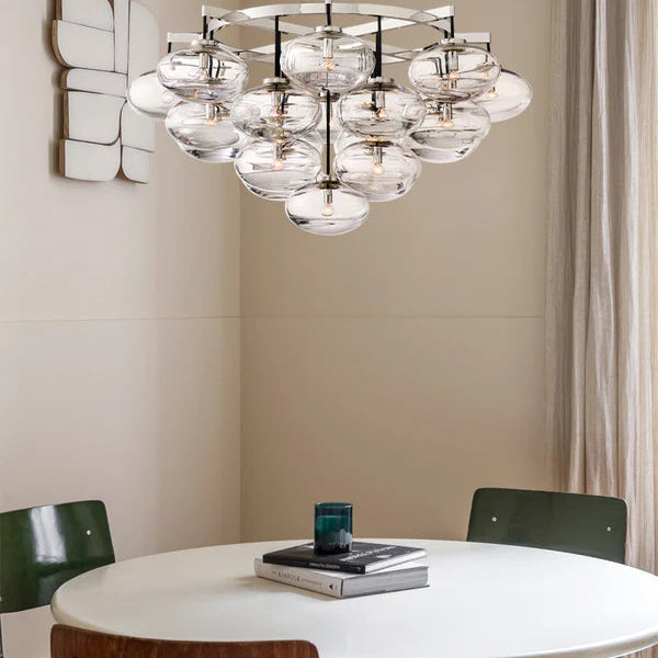 Cabrete Clear Glass Round Chandelier