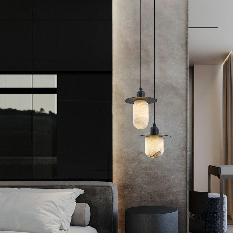 Nordic Alabaster and Brass Minimalist Pendant Light chandeliers for dining room,chandeliers for stairways,chandeliers for foyer,chandeliers for bedrooms,chandeliers for kitchen,chandeliers for living room Luster Gaze