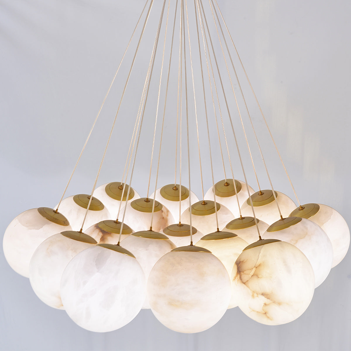 Alabaster Ball Cluster Chandelier