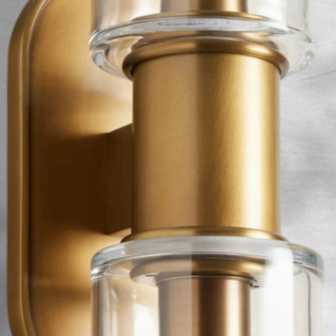 Harlien Clear Glass 2-Light Wall Sconce