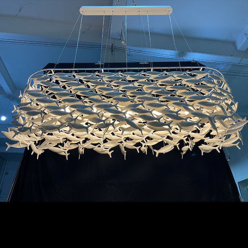 Porcelain Fish Shape Dining Table Chandelier