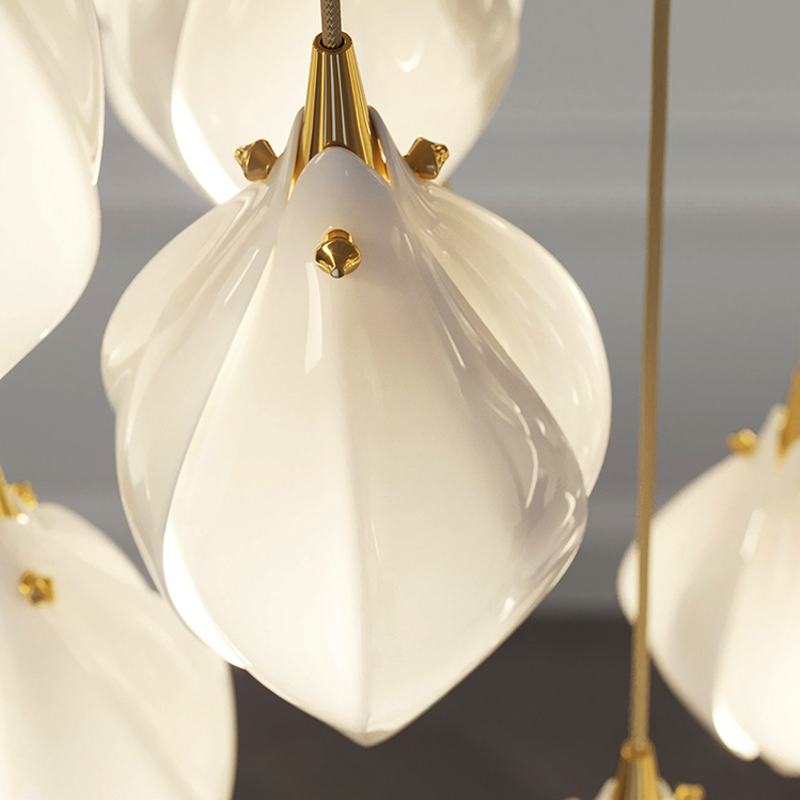 Luster Gaze Verdant Ceramic Branch Chandelier - Background Shot