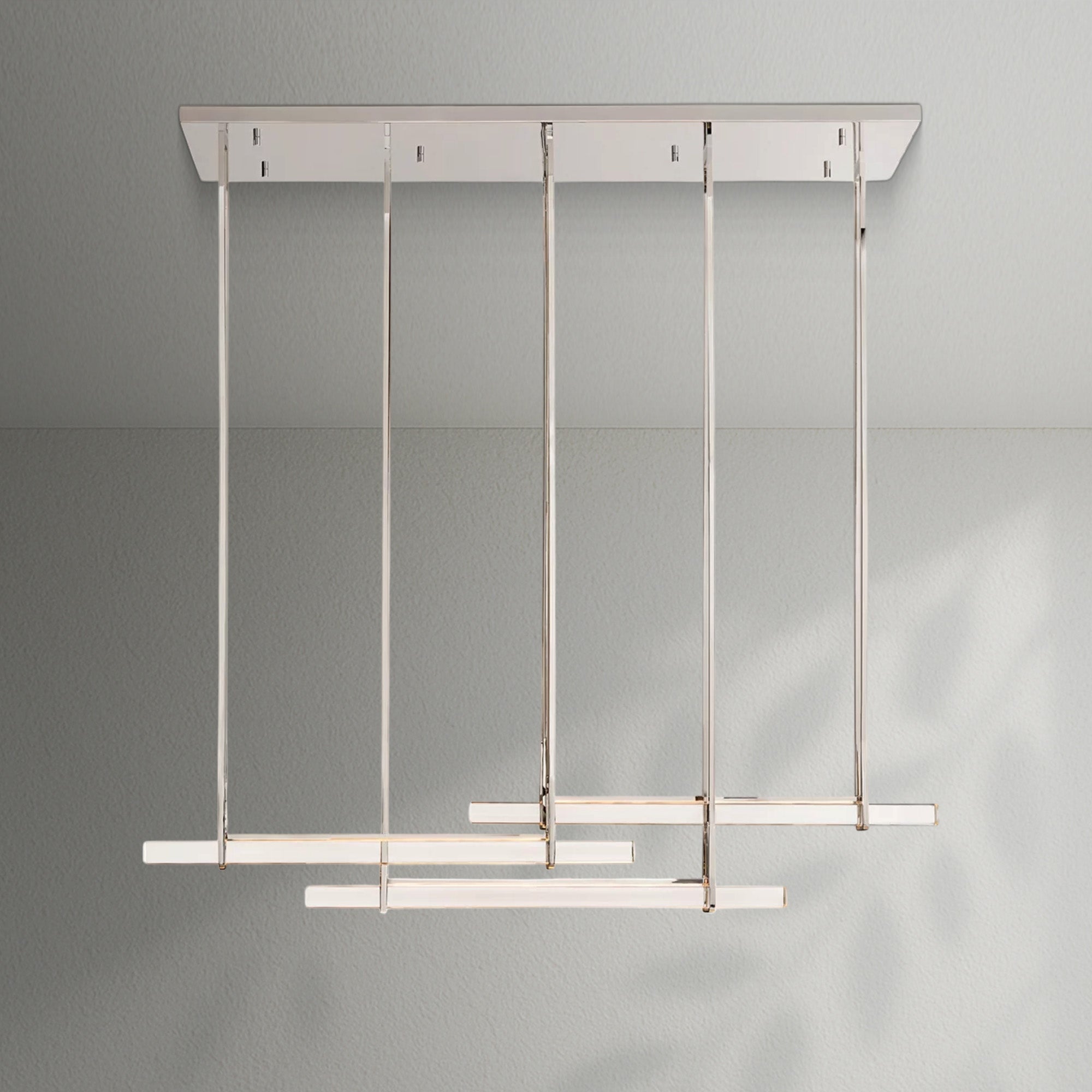 Aedubon Crystal Triple Bar Linear Chandelier