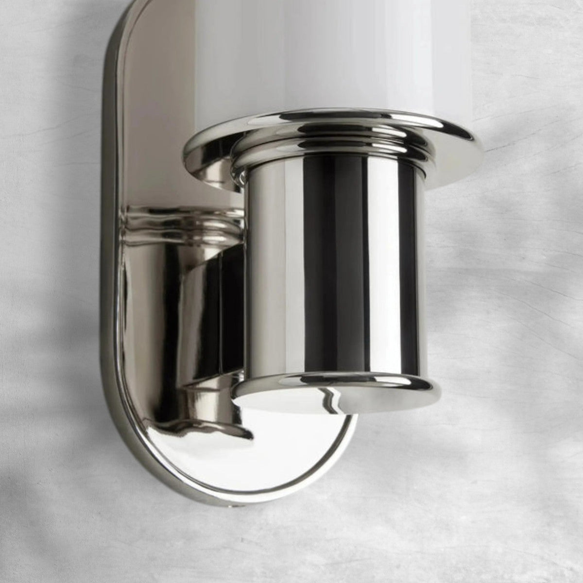 Luster Gaze Aura Milk Glass Wall Sconce - Background Shot