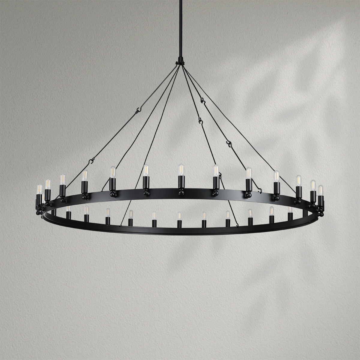 Camins Vintage Filament Round Chandelier