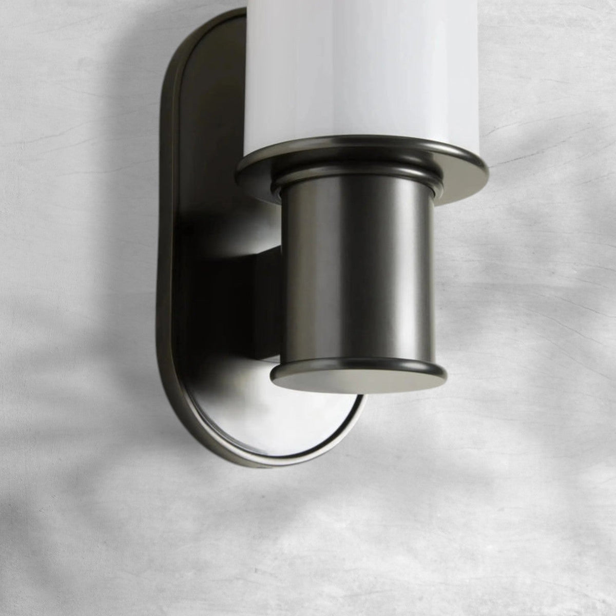 Luster Gaze Aura Milk Glass Wall Sconce - Background Shot