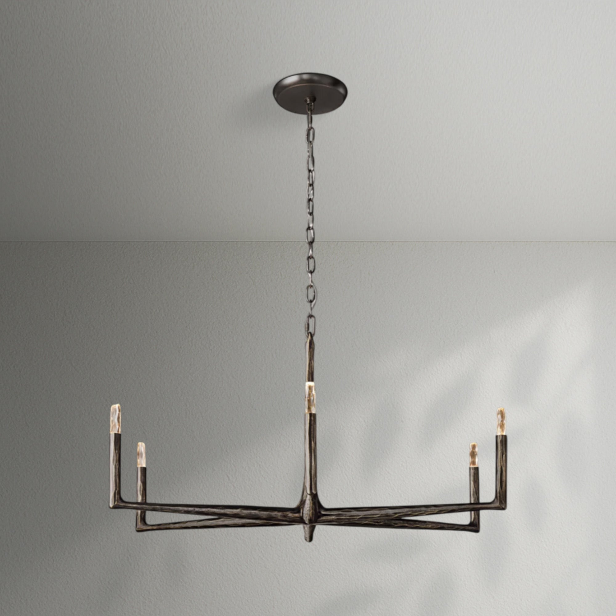Thaddeos Forged Round Chandelier