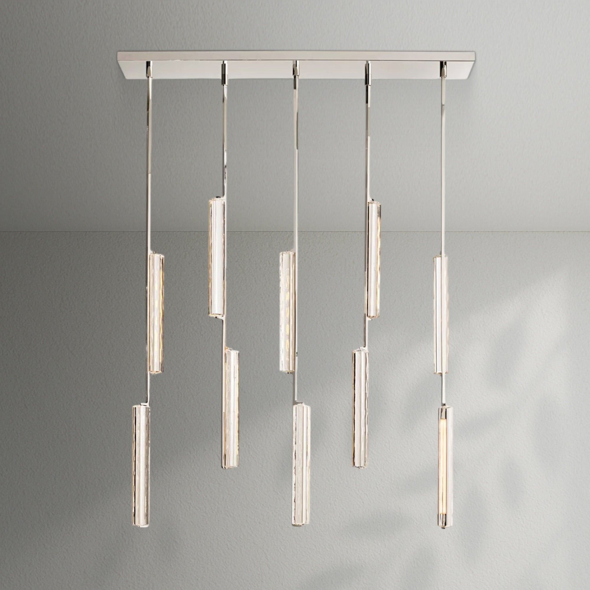 Aedubon Crystal Linear Chandelier 54"