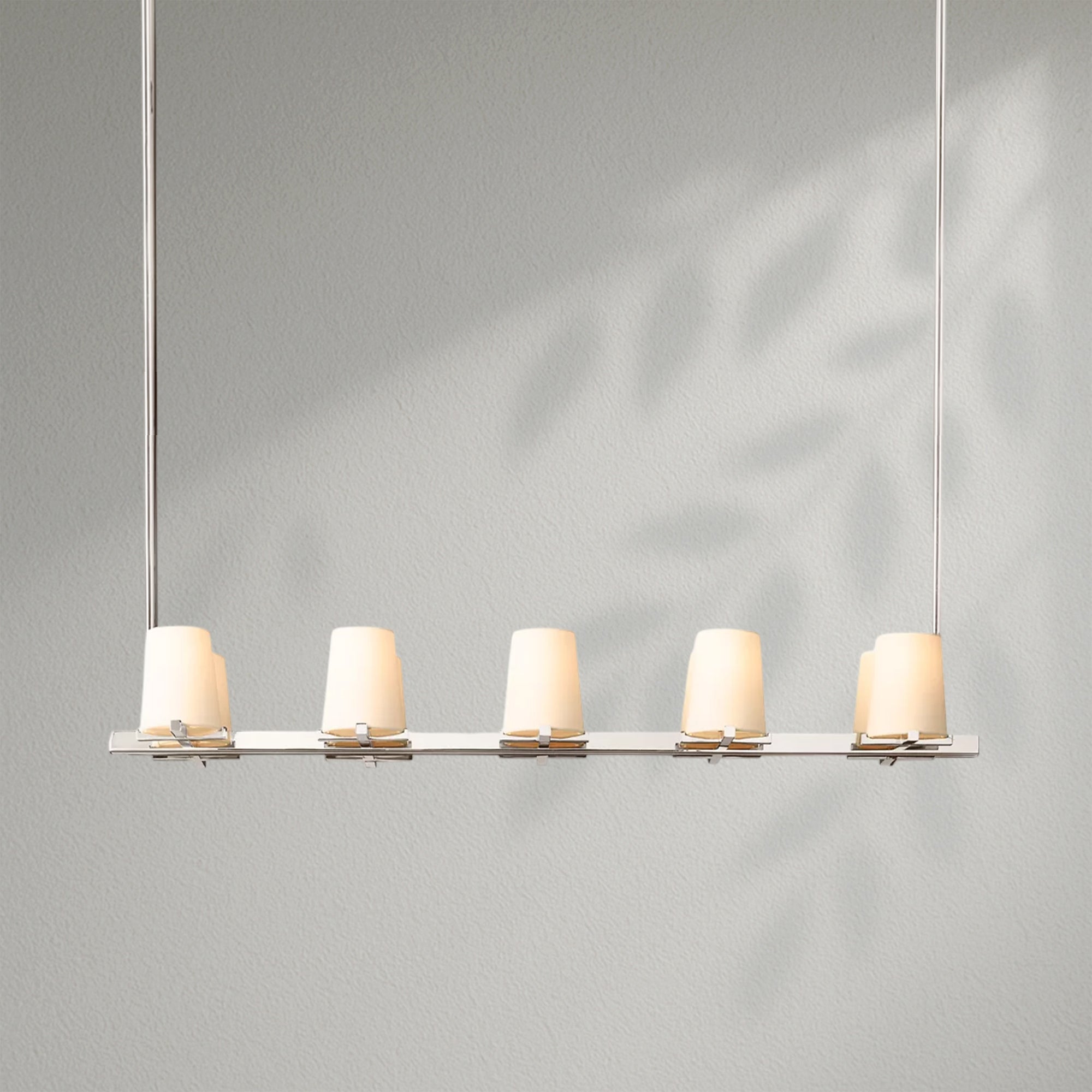 Pauillec Fabric Shade Linear Chandelier
