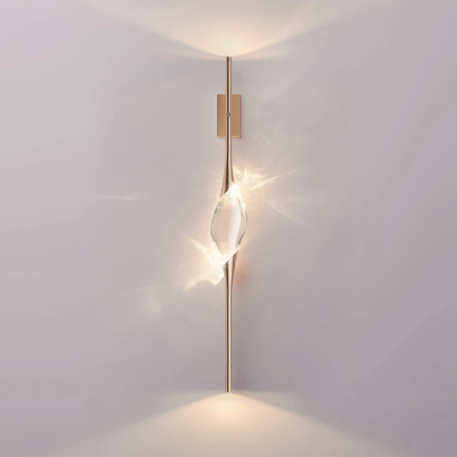 Luster Gaze Aura Linear Crystal Wall Sconce - Background Shot