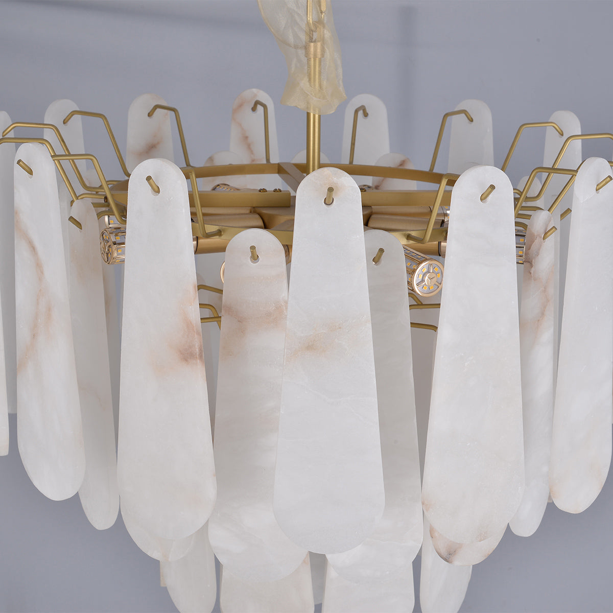 Multi-layered Snowflake Gypsum Chandelier