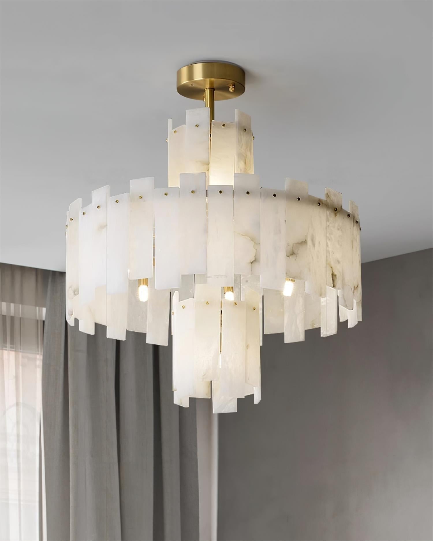 Regina Alabaster Round Chandelier