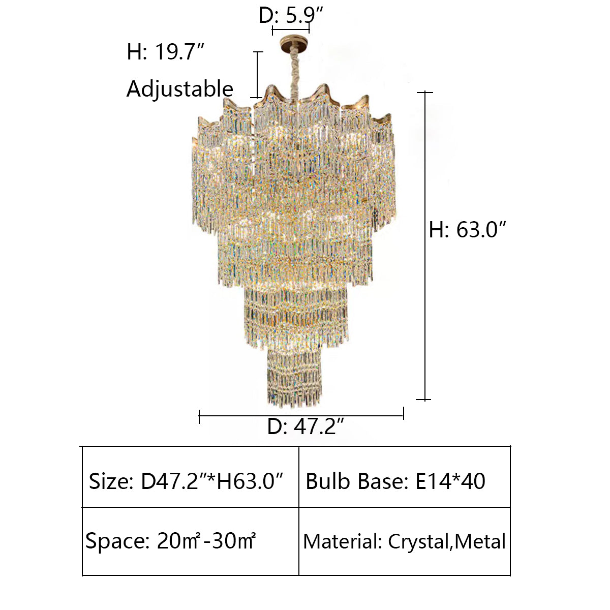 Luster Gaze Grand Opulence Multi-tiered Crystal Chandelier - Background Shot