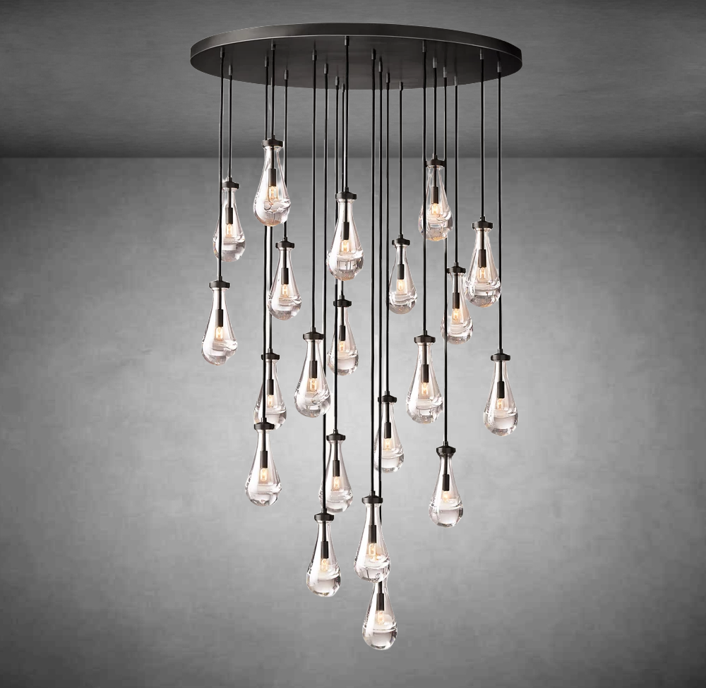 Raindrop Round Modern Chandelier Light