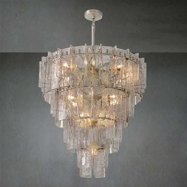 Lattice Tiered Round Chandelier