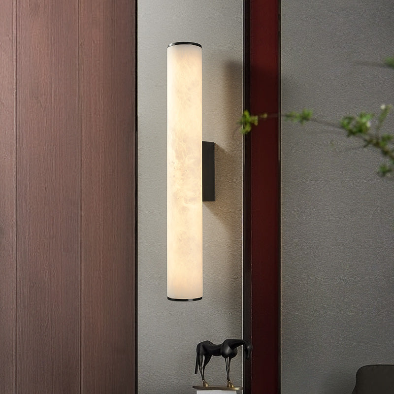Modern Alabaster Melange Bathroom Sconce, Vanity Light chandeliers for dining room,chandeliers for stairways,chandeliers for foyer,chandeliers for bedrooms,chandeliers for kitchen,chandeliers for living room Luster Gaze Large Black