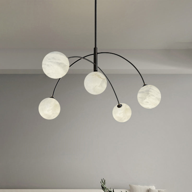 Nordic Postmodern Alabaster Arc Chandelier chandeliers for dining room,chandeliers for stairways,chandeliers for foyer,chandeliers for bedrooms,chandeliers for kitchen,chandeliers for living room Luster Gaze