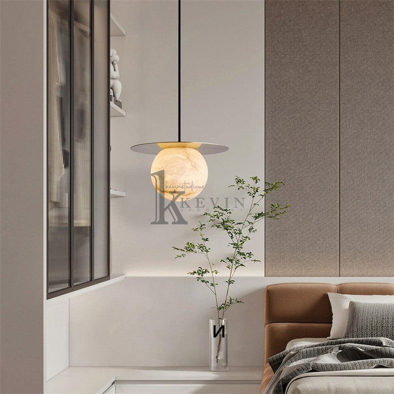 Billye Spanish Alabaster Bedside Pendant Light Pendant Light Luster Gaze