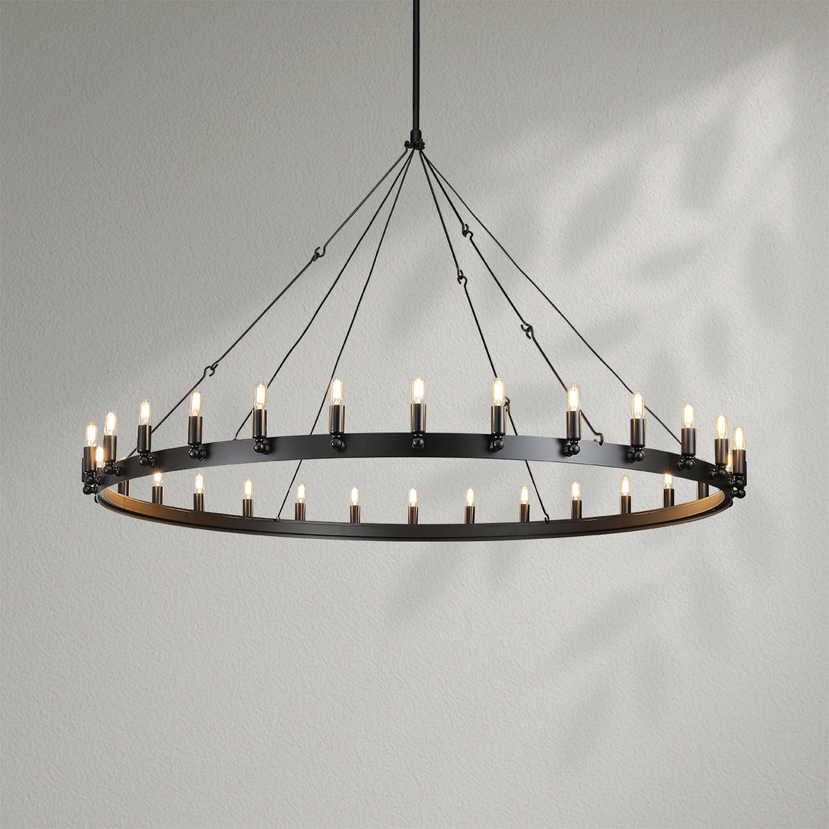 Camins Vintage Filament Round Chandelier