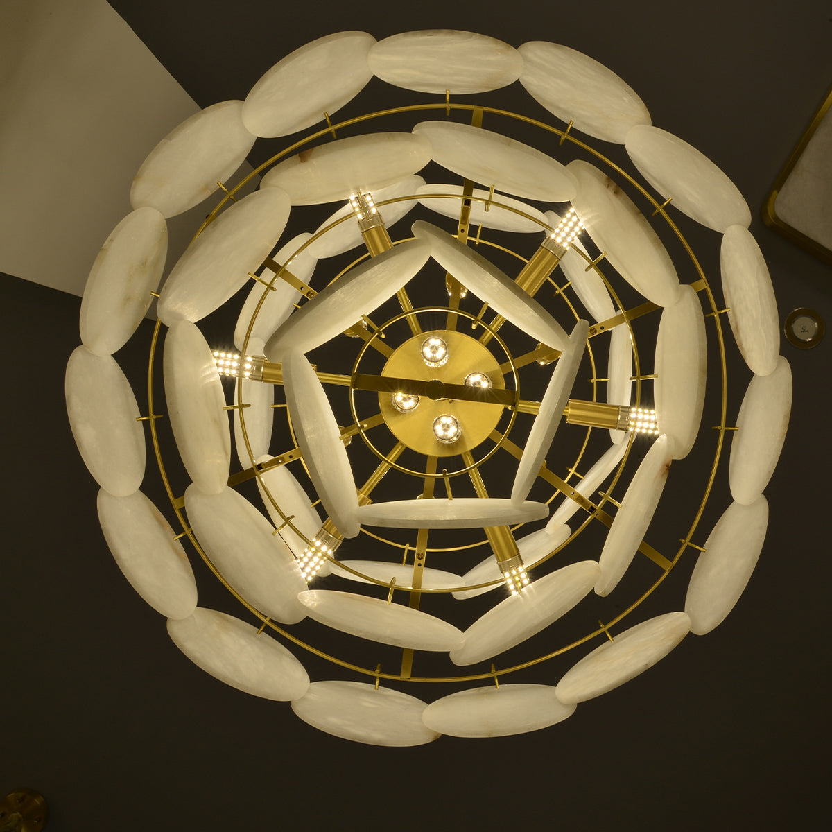 Layered Snowflake Gypsum Chandelier