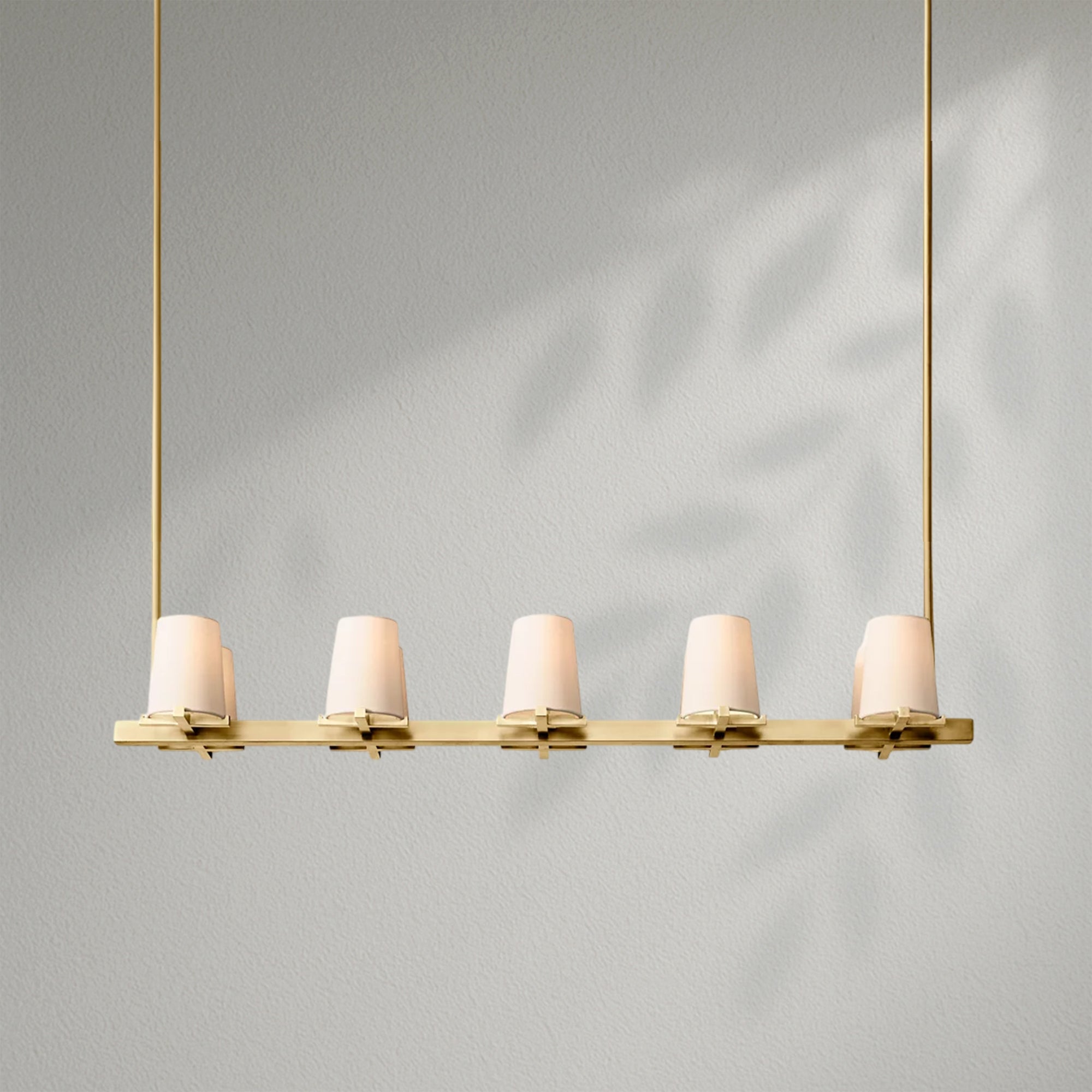 Pauillec Fabric Shade Linear Chandelier