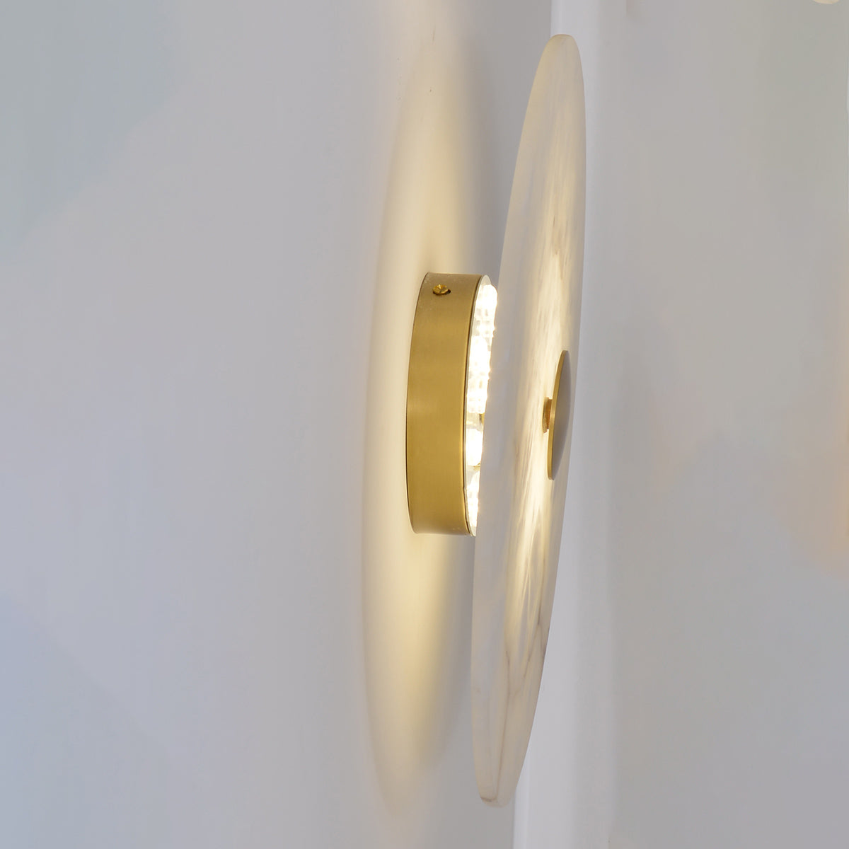 Round Alabaster Wall Sconce
