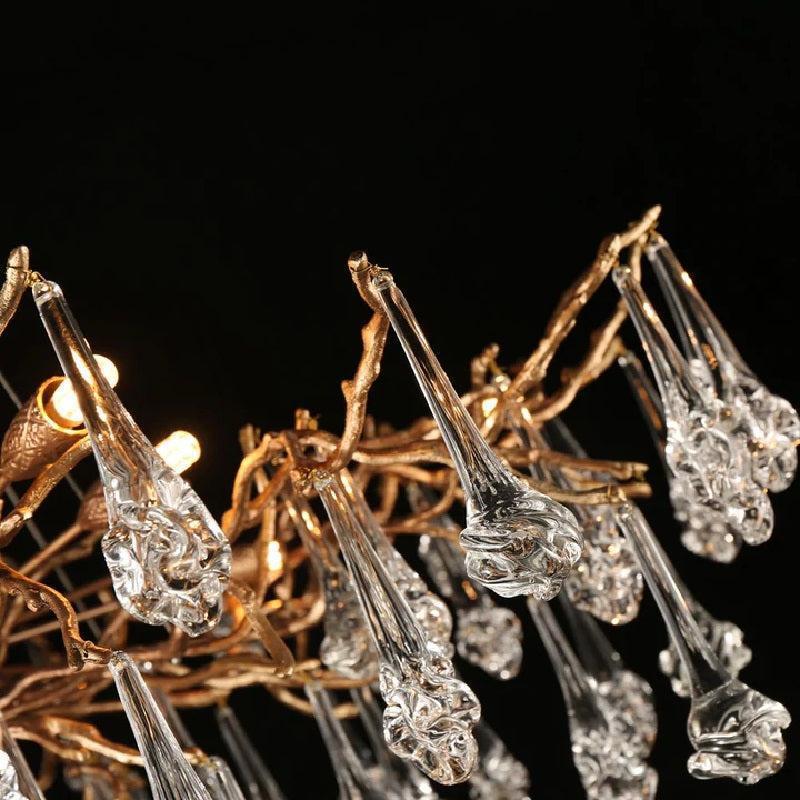 Luster Gaze Verdant Bloom Brass Branch Chandelier - Background Shot