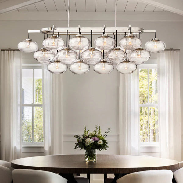 Cabrete Clear Glass Linear Chandelier