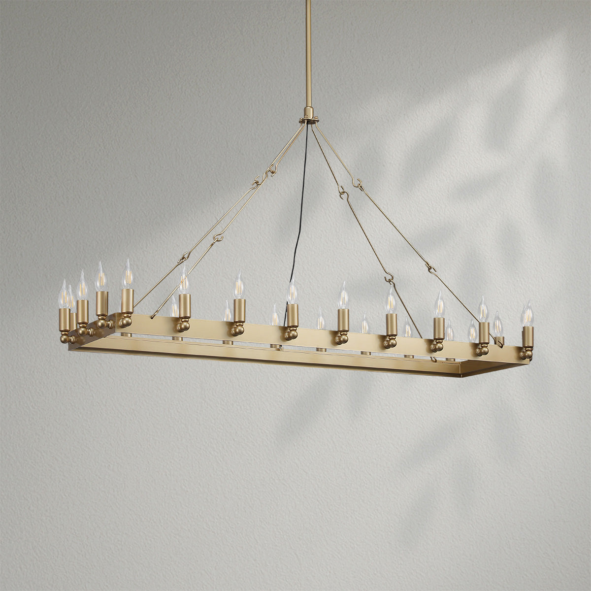 Camins Vintage Candelabra Rectangular Chandelier