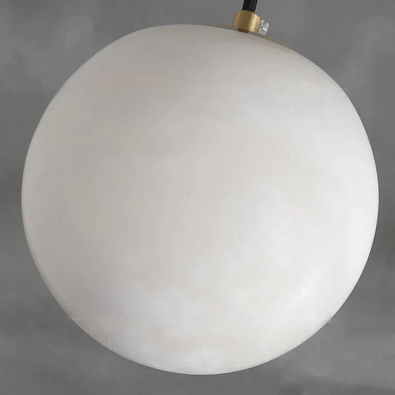 Kevin Hansa Alabaster Ball Pendant Light, Island Mini Pendant Light Luster Gaze