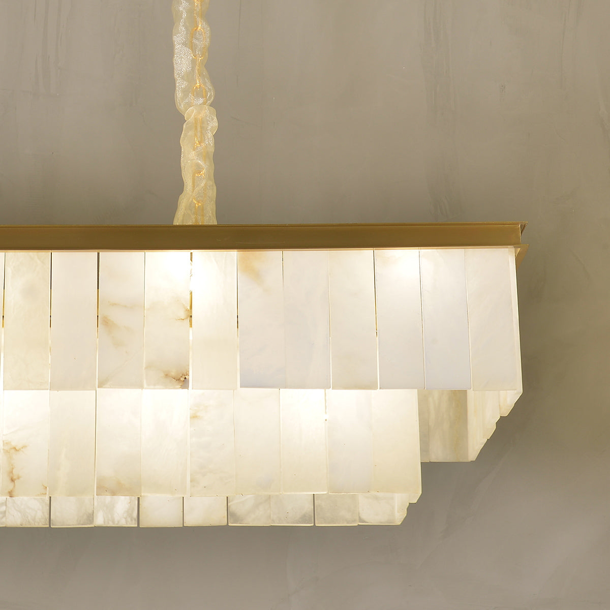 Rectangular Alabaster Chandelier