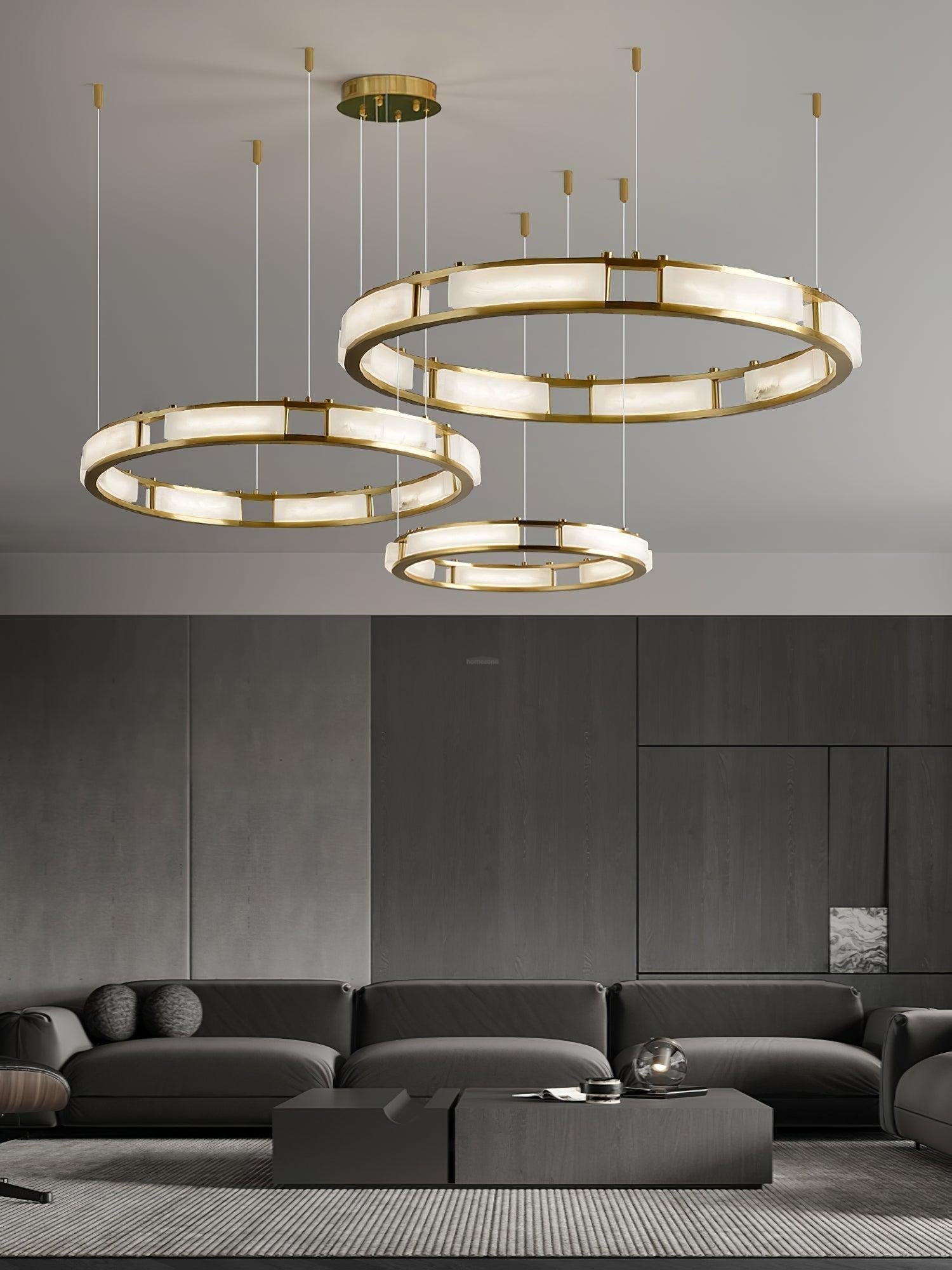 Qatar Alabaster Round Chandelier